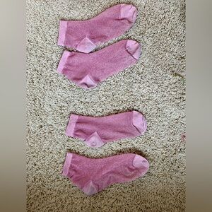 Forever 21 Sheer Pink Shimmer Ankle Socks, 2 Pair